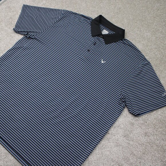Callaway Opti-Dri Polo Shirt Adult 2XL XXL Blue/Gray/Black Short Sleeve Pullover - Picture 3 of 13